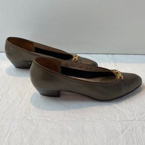 Salvatore Ferragamo Classic Olive Pumps